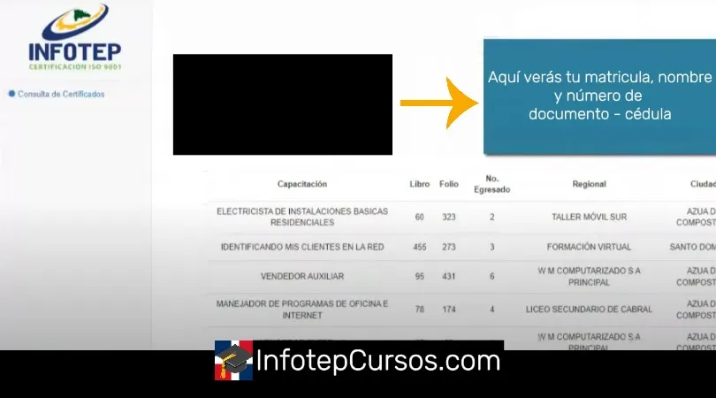 ver certificado de infotep