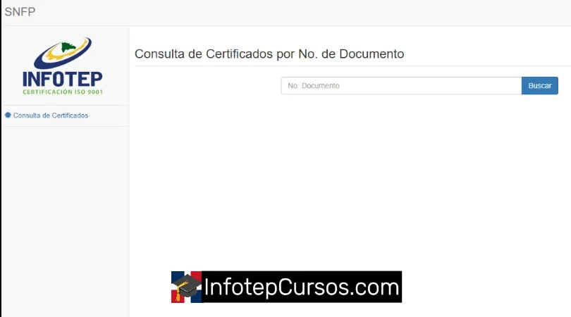 buscar certificado de infotep